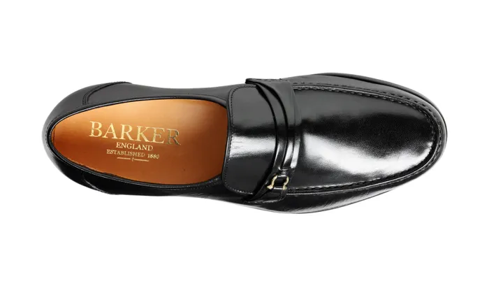 Wade 8211 Black Kid Mens Barker Shoes Loafers