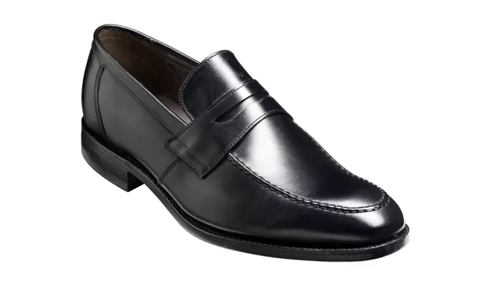 Warner 8211 Black Calf Mens Barker Shoes Loafers