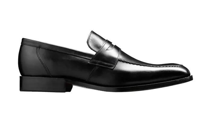Warner 8211 Black Calf Mens Barker Shoes Loafers