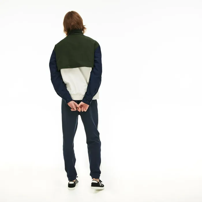WaterResistant FullZip Jacket WhiteKhaki GreenNavy Blue Mens Lacoste Jackets and Coats Online