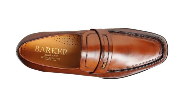 Wesley 8211 Chestnut Calf Mens Barker Shoes Loafers