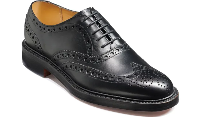 Westfield 8211 Black Calf Mens Barker Shoes Oxfords