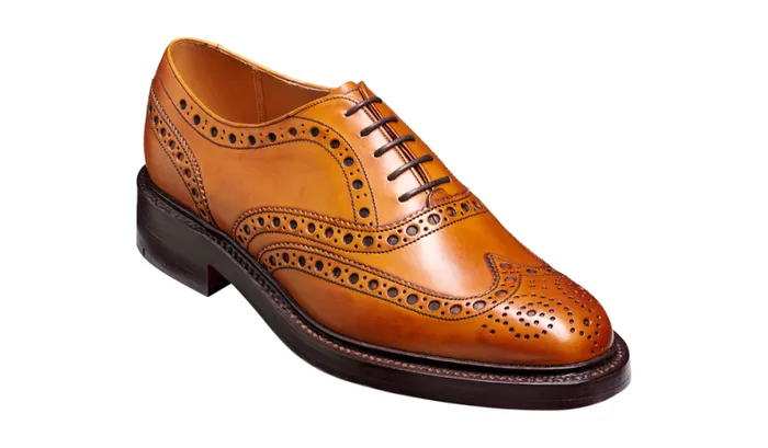 Westfield 8211 Cedar Burnished Calf Mens Barker Shoes Brogues
