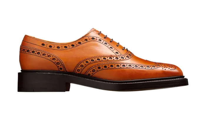 Westfield 8211 Cedar Burnished Calf Mens Barker Shoes Brogues
