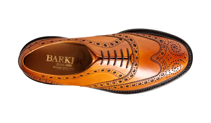 Westfield 8211 Cedar Burnished Calf Mens Barker Shoes Brogues