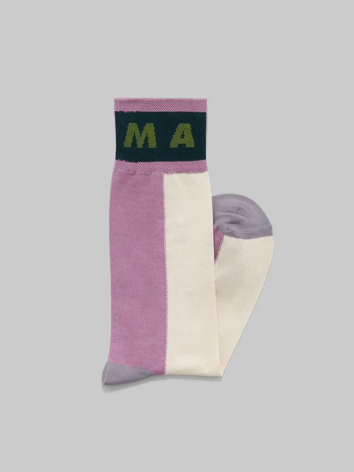 White Colourblock Cotton Socks Women Marni Socks
