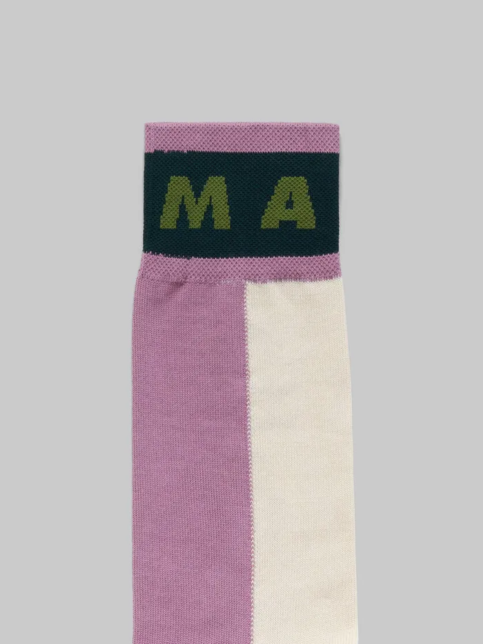 White Colourblock Cotton Socks Women Marni Socks