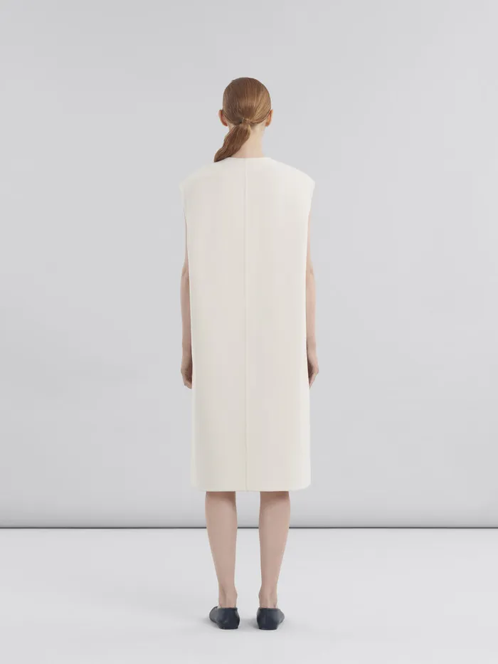 White Felt Sleeveless Jacket Women Marni Coats and Jackets