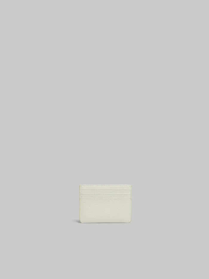 White Leather Cardholder With Marni Mending Men Marni Wallets and Small Leather Goods