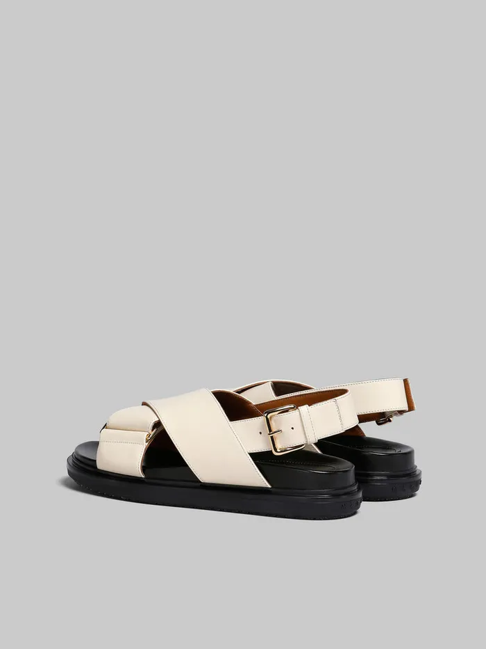 White Leather Fussbett Women Marni Fussbett