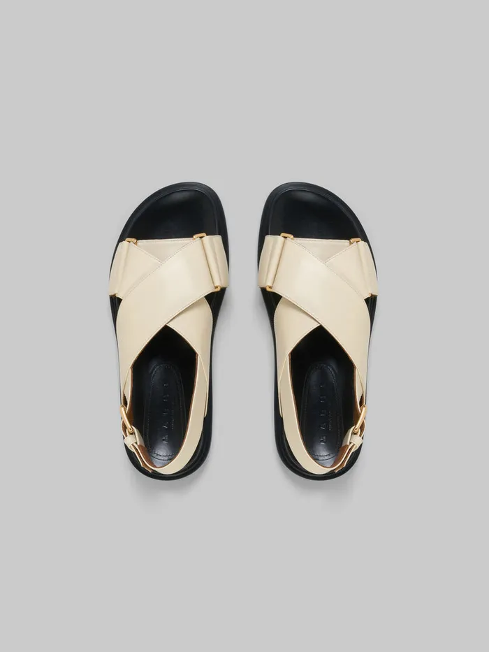 White Leather Fussbett Women Marni Fussbett