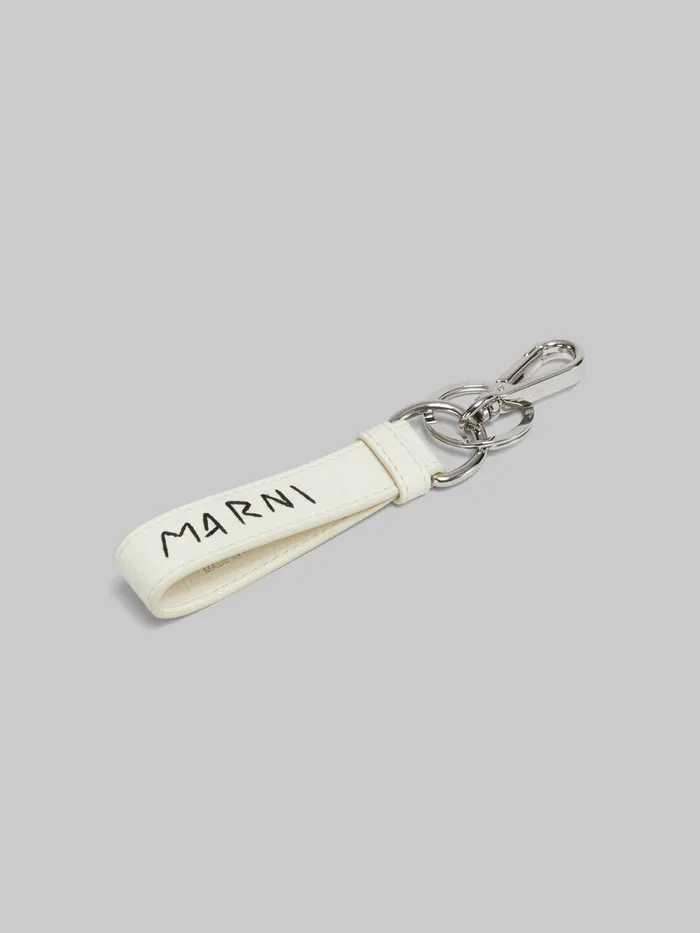 White Leather Keyring With Marni Mending Men Marni Other Accessories