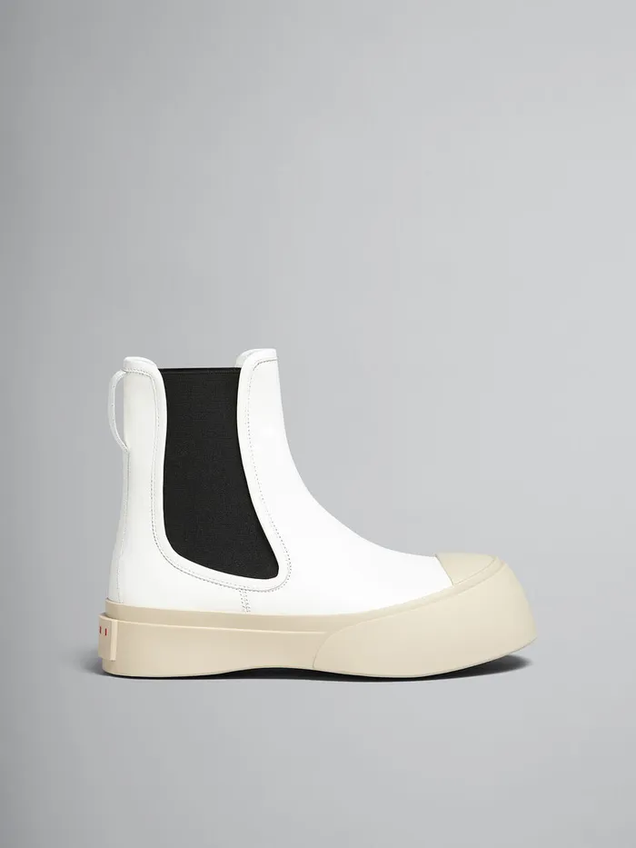 White Leather Pablo Chelsea Boot Women Marni Pablo