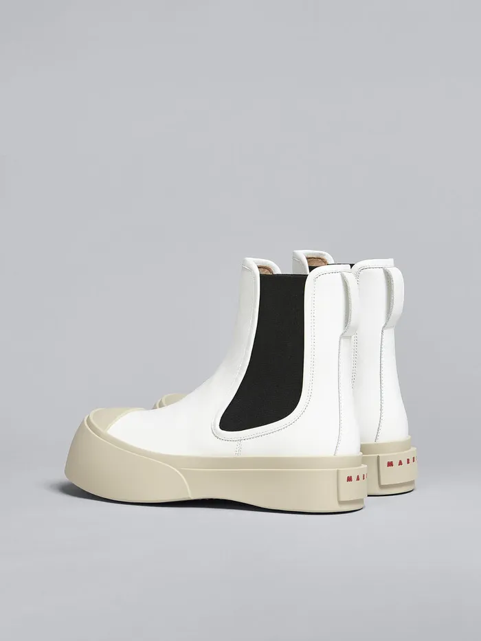 White Leather Pablo Chelsea Boot Women Marni Pablo