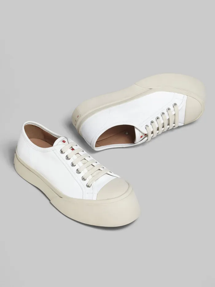 White Nappa Leather Pablo Laceup Sneaker Women Marni Pablo