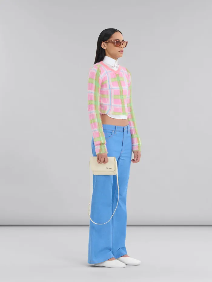 White Organic Poplin Cropped Shirt Women Marni Tops and TShirts
