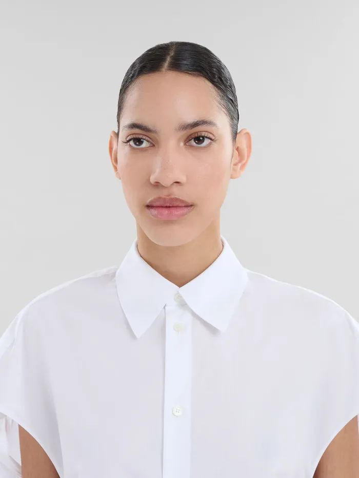 White Poplin Cocoon Shirt Women Marni Tops and TShirts