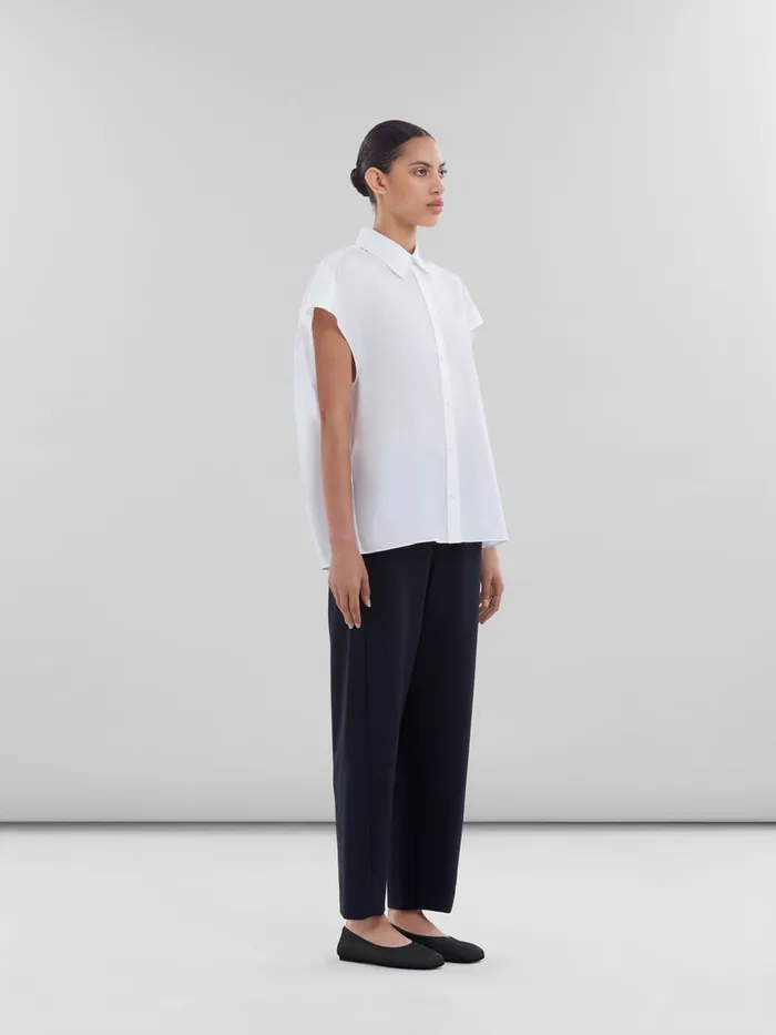 White Poplin Cocoon Shirt Women Marni Tops and TShirts