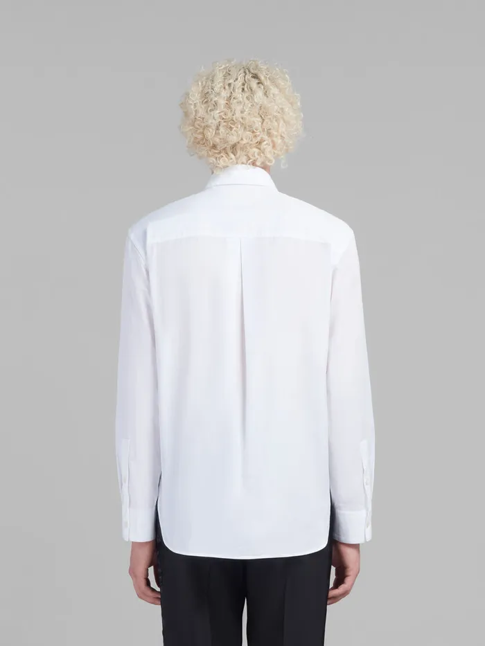 White Poplin Shirt With Bead Mending Men Marni Tops and TShirts