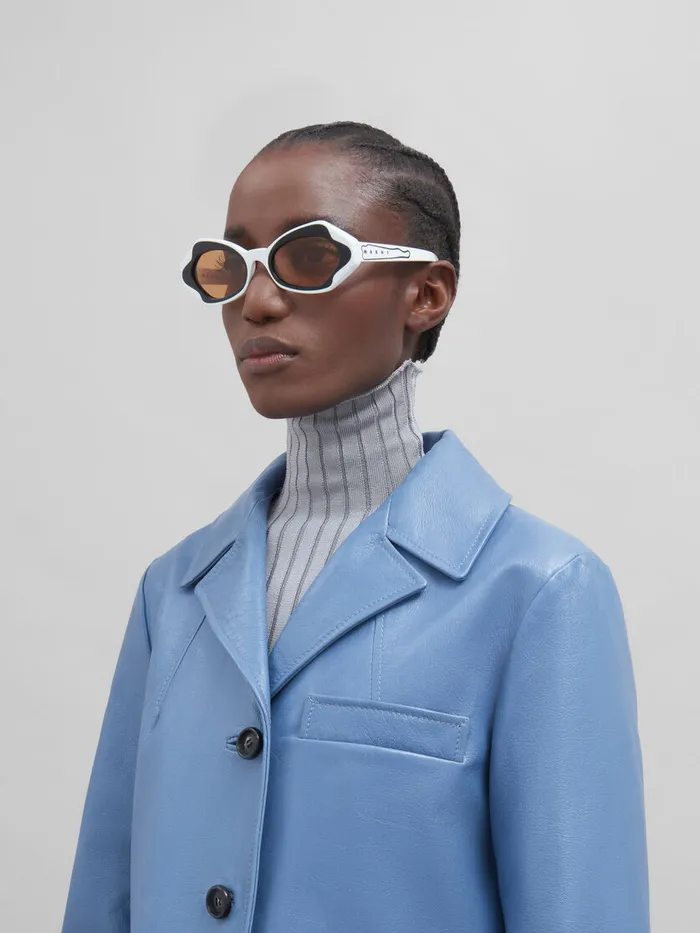 White Unlahand Sunglasses WomenMen Marni Sunglasses