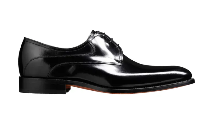 Wickham 8211 Black HiShine Mens Barker Shoes Derbys