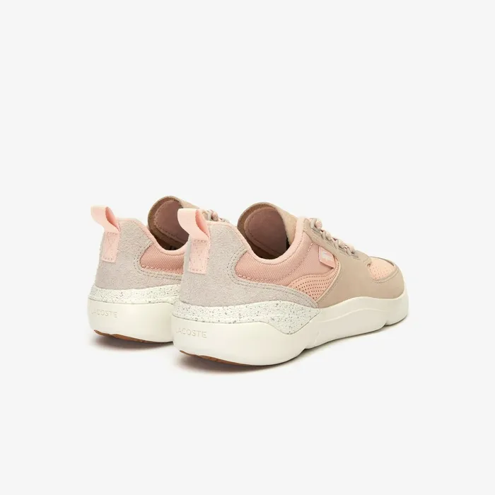 Wildcard Paneled Leather Sneakers NaturalOff White Womens Lacoste Sneakers Outlet