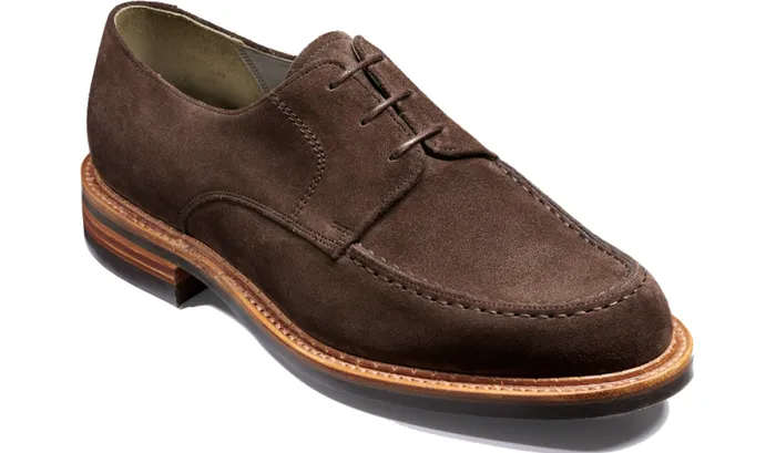 Wilson 8211 Bitter Chocolate Suede Mens Barker Shoes Derbys