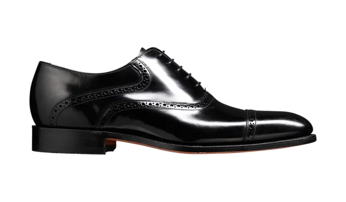 Wilton 8211 Black HiShine Mens Barker Shoes Brogues