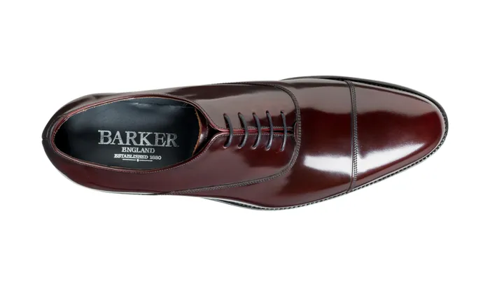 Winsford 8211 Burgundy HiShine Mens Barker Shoes Oxfords