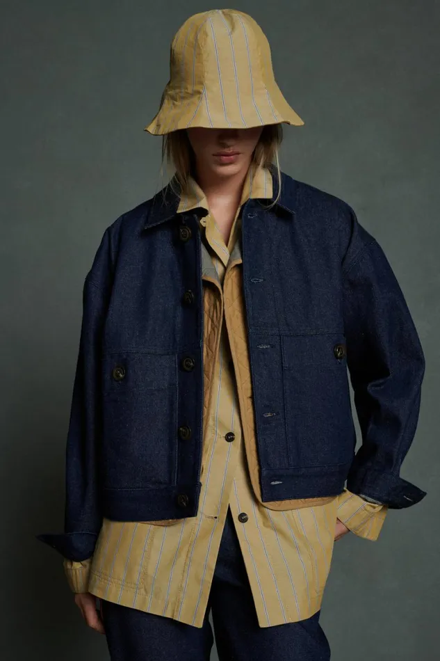 Women ABEL JACKET Navy Soeur Denim