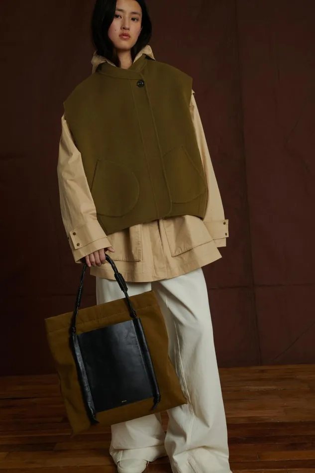 Women ADELINE JACKET Khaki Soeur Jackets and Coats