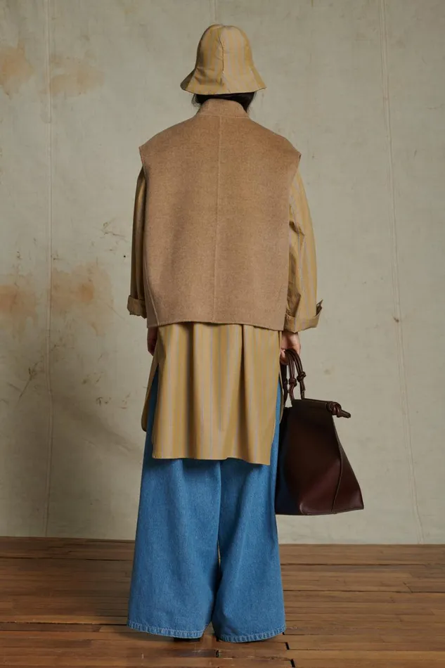 Women ADELINE JACKET Mottled Beige Soeur Jackets and Coats