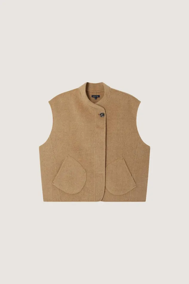 Women ADELINE JACKET Mottled Beige Soeur Jackets and Coats