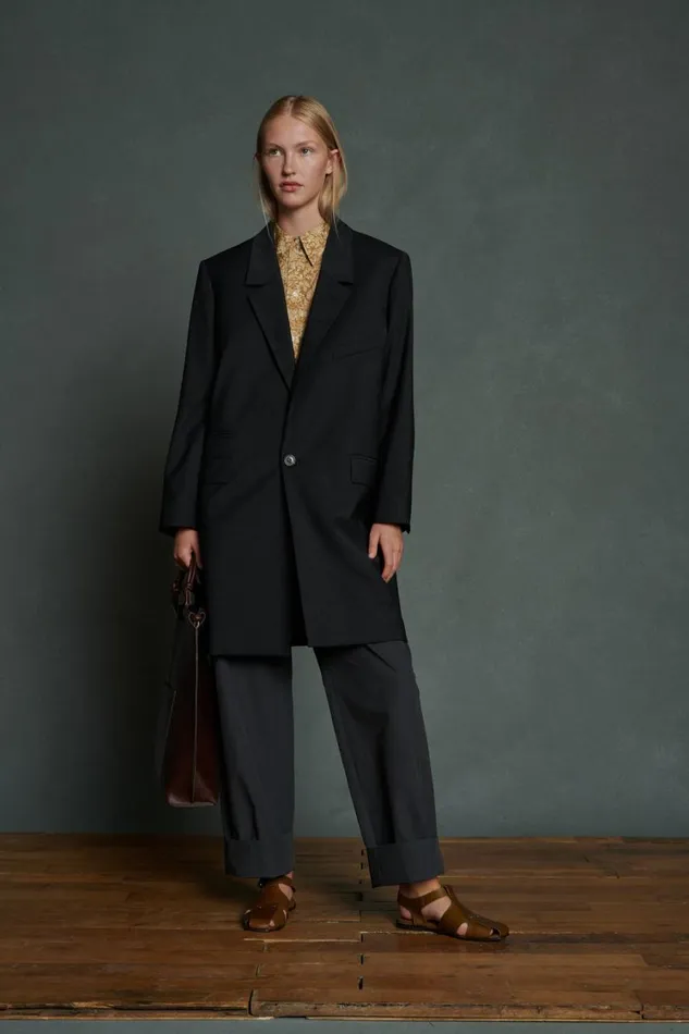 Women ALCESTE COAT Dark Mottled Grey Soeur Jackets and Coats