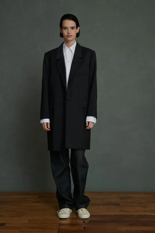 Women ALCESTE COAT Dark Mottled Grey Soeur Jackets and Coats
