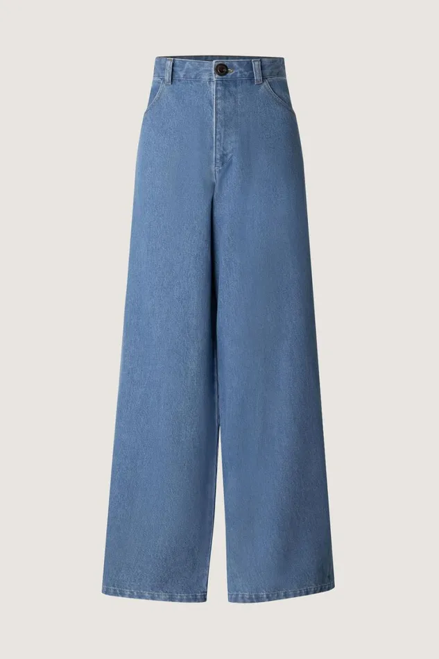 Women ALEXIS JEANS Faded Blue Denim Soeur Trousers