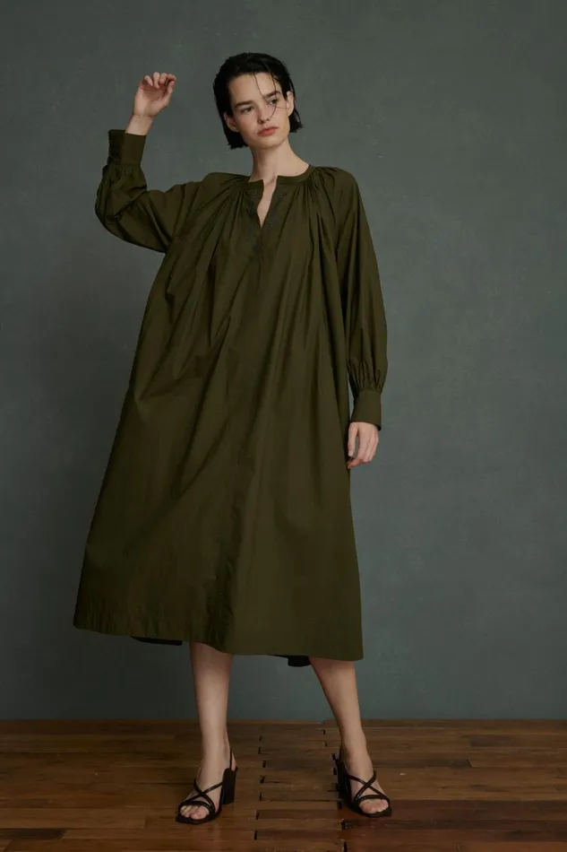 Women ALIETTE DRESS Khaki Soeur Dresses