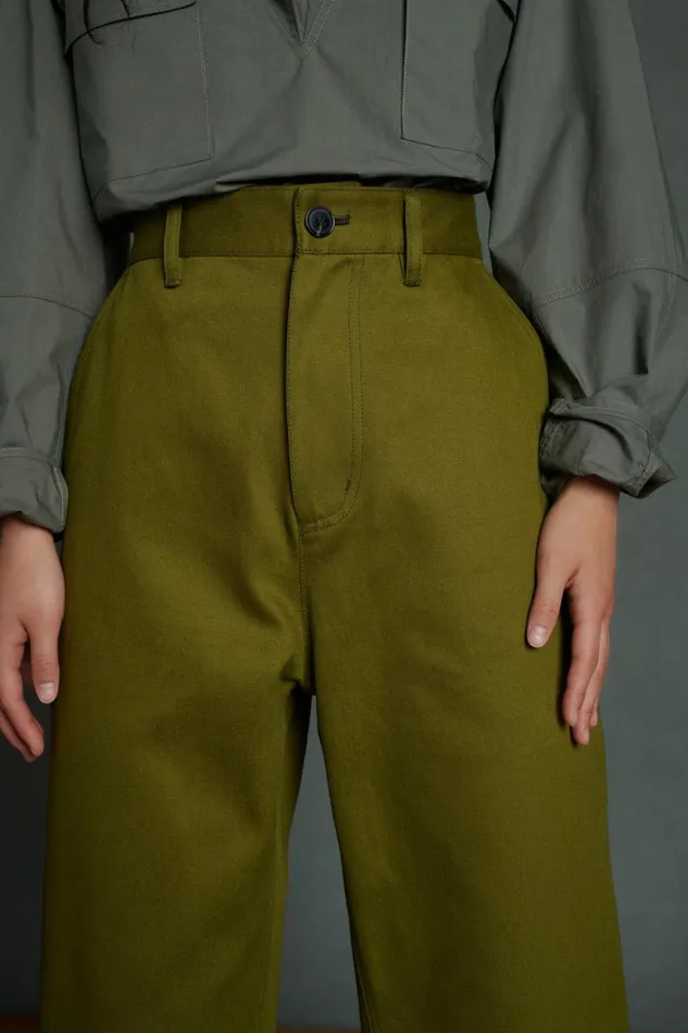 Women ALISSIO TROUSERS Khaki Soeur Trousers