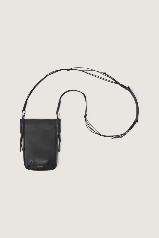 Women AMAURY PHONE HOLDER Black Soeur Small Leather Goods
