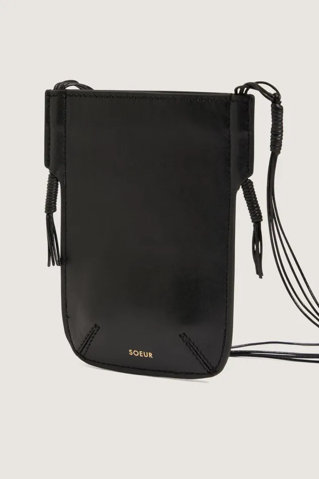 Women AMAURY PHONE HOLDER Black Soeur Small Leather Goods