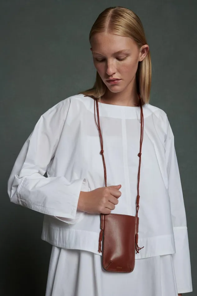 Women AMAURY PHONE HOLDER Mahogany Soeur Small Leather Goods