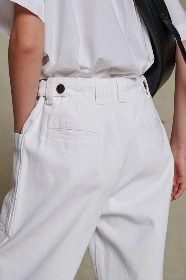Women ANDORRE JEANS White Soeur Trousers