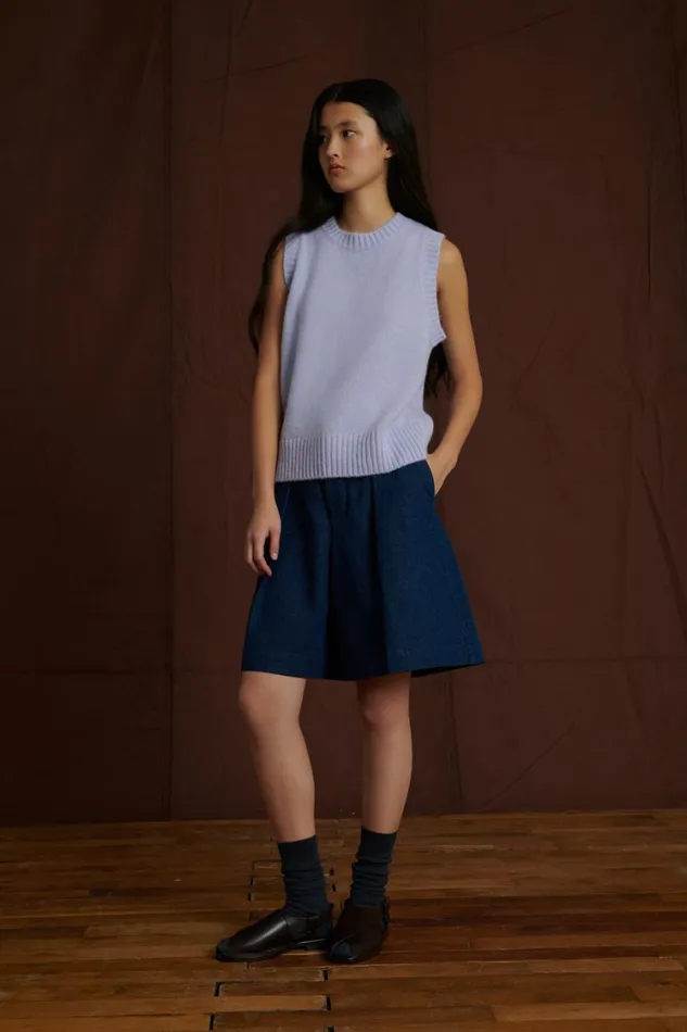 Women ANGE SHORTS Navy Soeur Skirts and Shorts