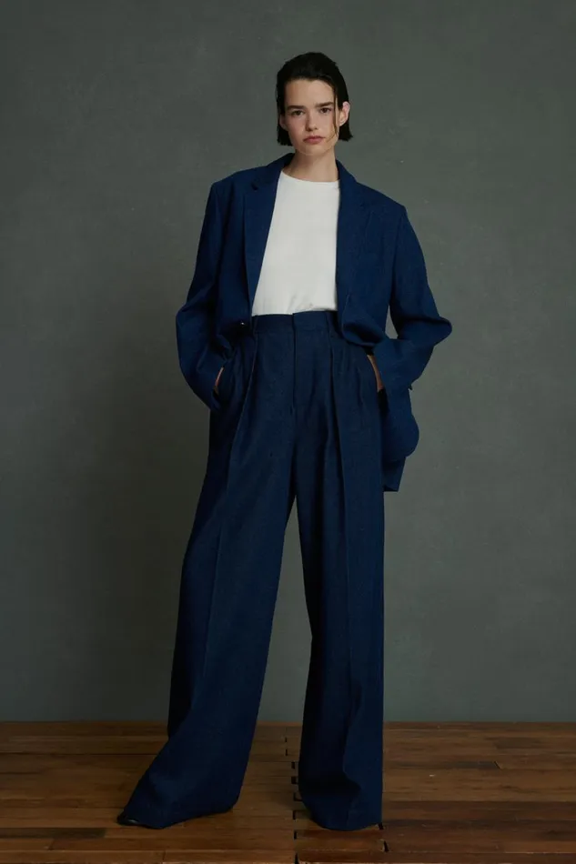 Women ANGELIQUE JEANS Navy Soeur Trousers
