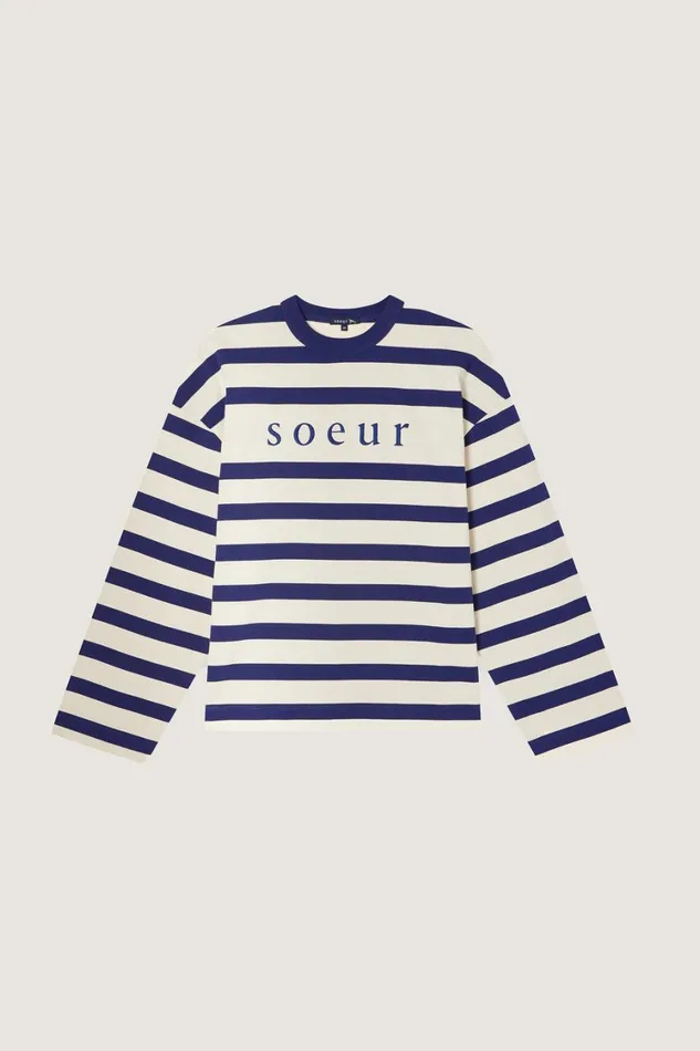 Women ARCHIE TEESHIRT Offwhitenavy Soeur TShirts and Sweatshirts