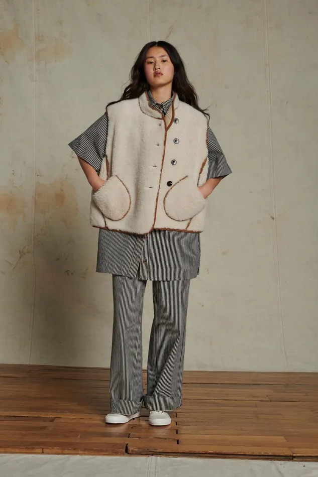 Women ARNOLD BODYWARMER Ivory Soeur Jackets and Coats