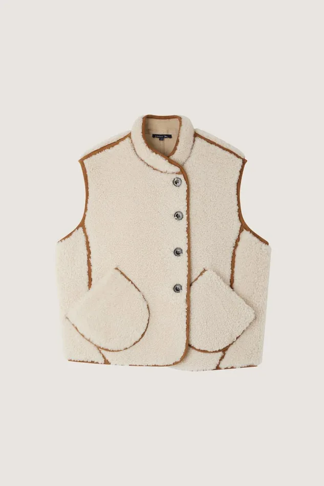 Women ARNOLD BODYWARMER Ivory Soeur Jackets and Coats