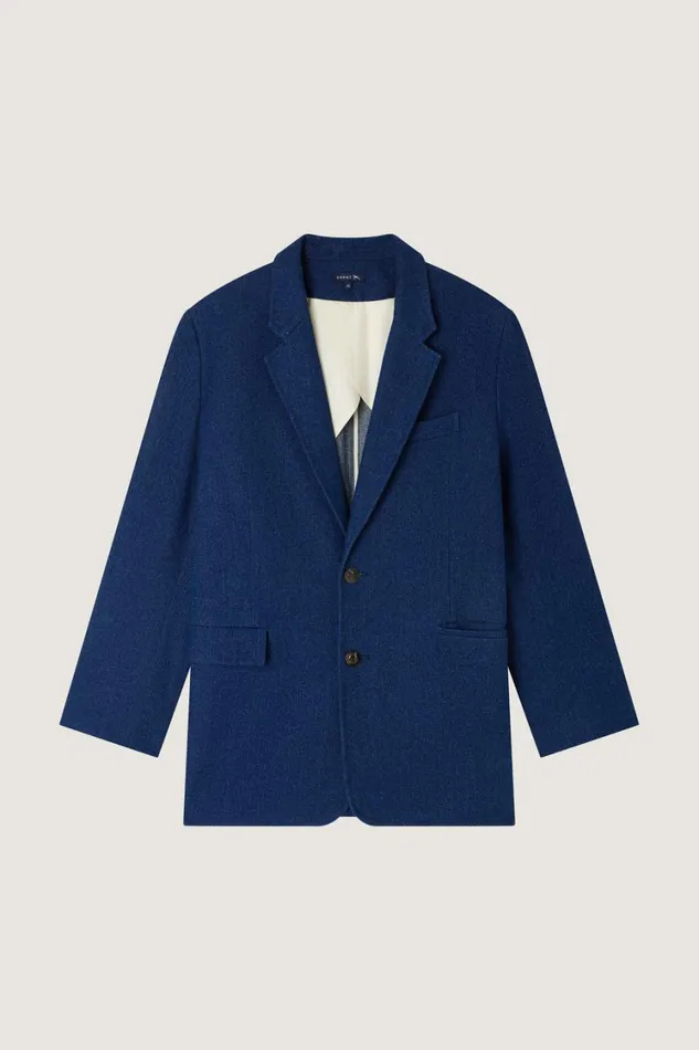 Women AURES JACKET Navy Soeur Jackets and Coats