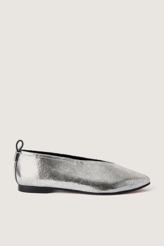 Women AVA BALLERINAS Silver Soeur Shoes