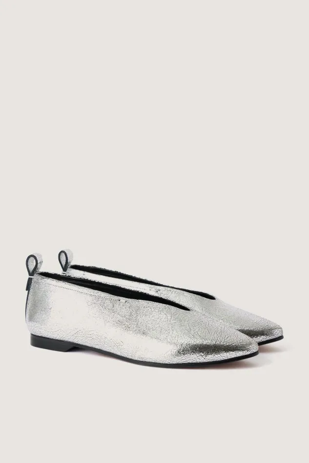 Women AVA BALLERINAS Silver Soeur Shoes